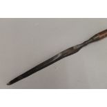 A tribal spear. 181 cm long.