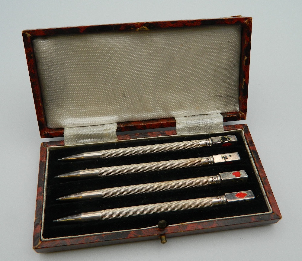 A box set of silver bridge pencils