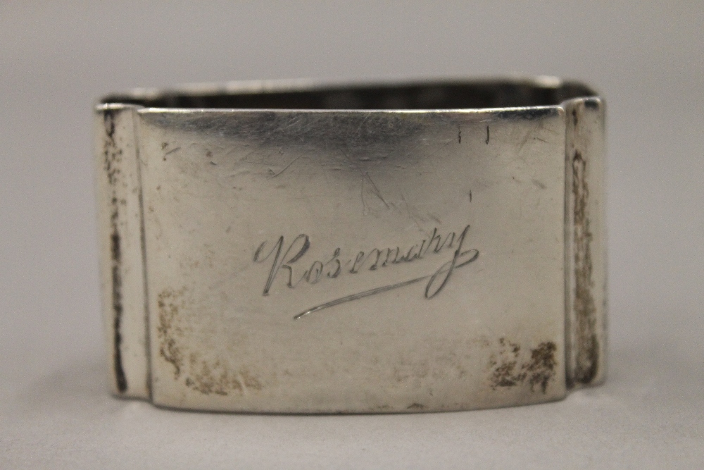 A quantity of small silver items, including napkin rings, mustards, etc. 9. - Image 6 of 30