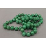 A large bead necklace. 82 cm long.