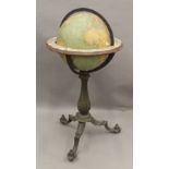 A late 19th/early 20th century American Sixteen Inch Political Globe by J Paul Goode,