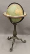 A late 19th/early 20th century American Sixteen Inch Political Globe by J Paul Goode,