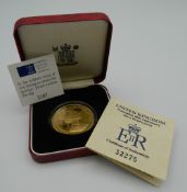 A boxed silver proof crown