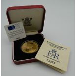 A boxed silver proof crown