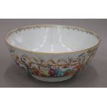 An 18th century Canton punch bowl. 23 cm diameter.