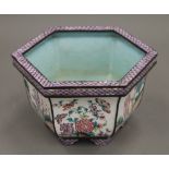 A Chinese enamelled jardiniere. 11 cm high.