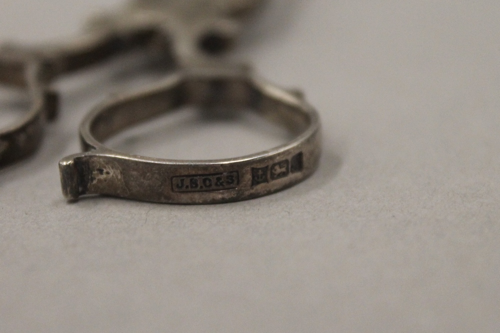 A quantity of small silver items, including napkin rings, mustards, etc. 9. - Image 29 of 30