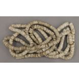 A rare Polynesian shell necklace. Approximately 66 cm long.