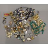 A quantity of various costume jewellery