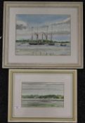 GARRARD, Estuary Scenes, two watercolours, each dated 1966, framed and glazed.