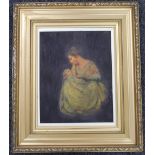 19TH CENTURY SCHOOL, Mother and Child, oil on canvas, framed. 37 x 48 cm.