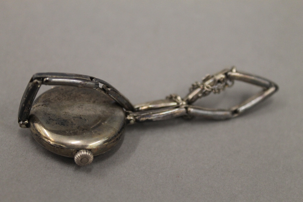 Two silver pocket watches, - Image 7 of 10