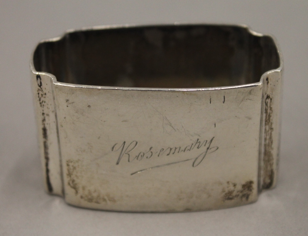 A quantity of small silver items, including napkin rings, mustards, etc. 9. - Image 5 of 30