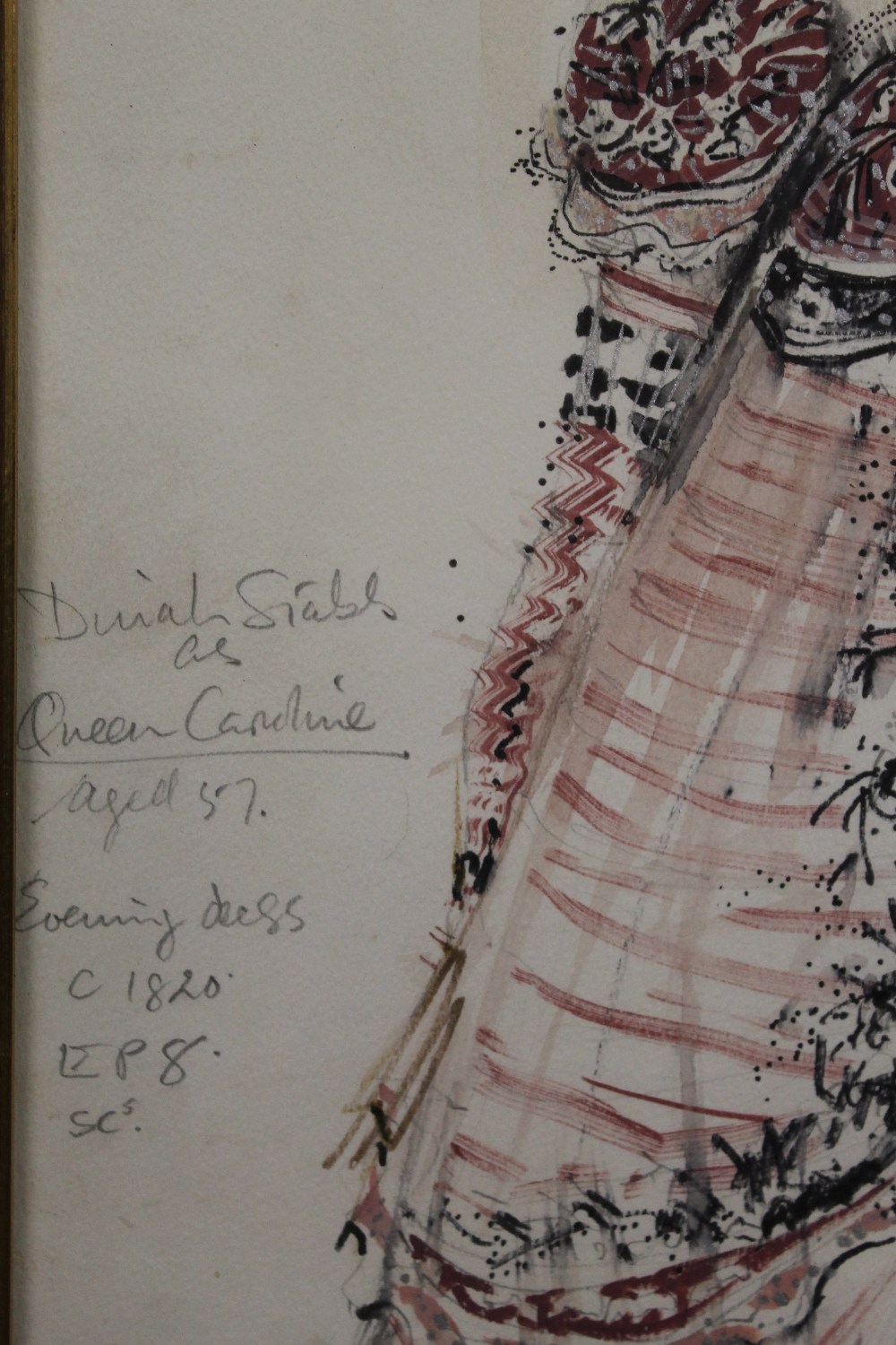 Stage Costume Design, watercolour, indistinctly signed, framed and glazed. 37.5 x 48 cm. - Image 4 of 5