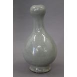 A Chinese celadon garlic neck vase. 28 cm high.