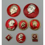 A collection of Chairman Mao badges