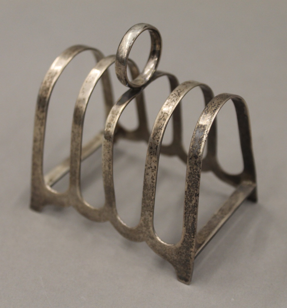 A quantity of small silver items, including napkin rings, mustards, etc. 9. - Image 21 of 30