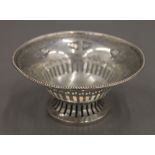 A silver bon bon dish. 12.5 cm diameter. 70.7 grammes.