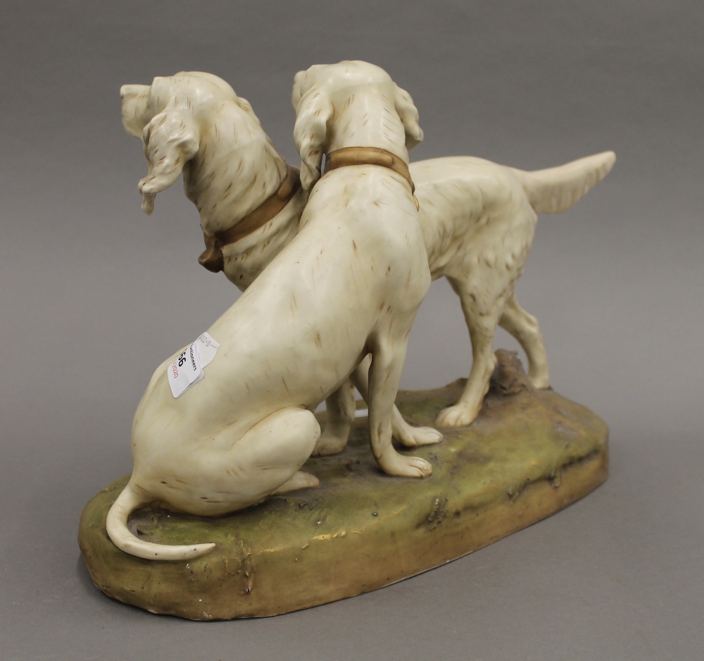 A Royal Dux porcelain model of two retrievers. 36 cm wide. - Image 4 of 7