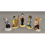 Five Beswick Cats' Chorus figures