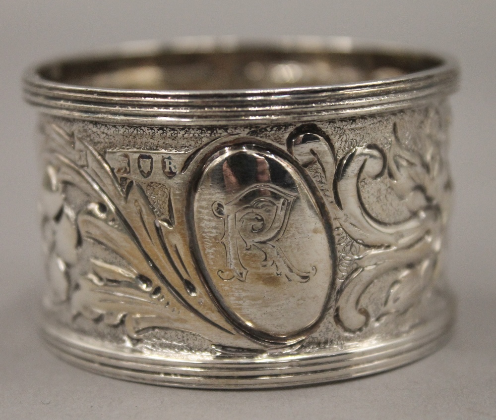 A quantity of small silver items, including napkin rings, mustards, etc. 9. - Image 12 of 30