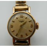 A Longines ladies wristwatch. 1.75 cm wide.