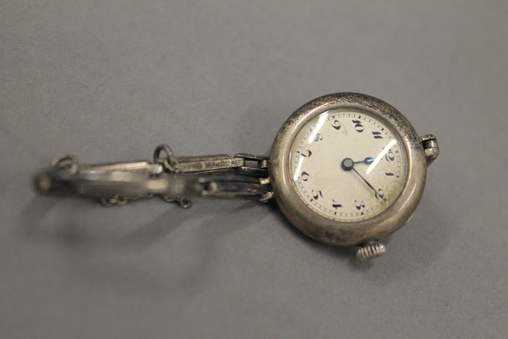 Two silver pocket watches, - Image 6 of 10