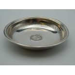 A 900 silver Turkish/Ottoman pin dish. 8 cm diameter. 14.9 grammes.