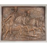 A resin panel depicting Cossacks on horseback.