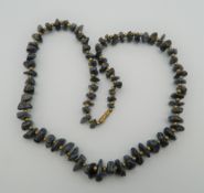 A sodalite necklace. 55 cm long.