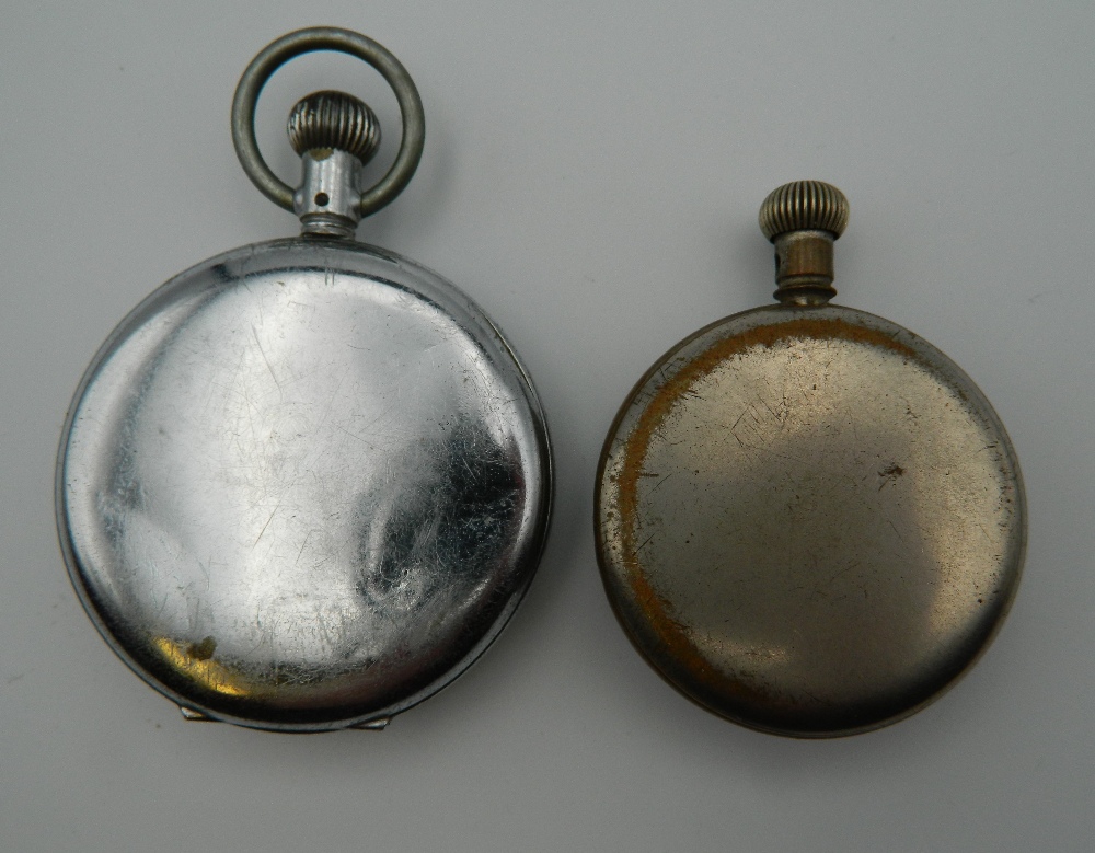 A pocket watch and a stopwatch. The latter 5.5 cm diameter. - Image 2 of 4