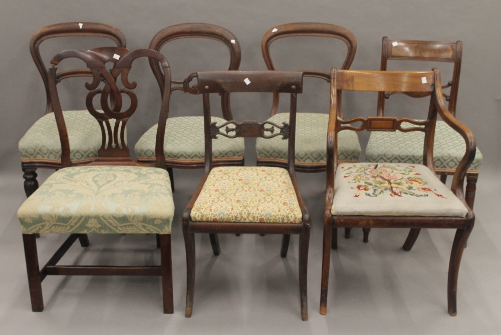 A quantity of various 19th century chairs - Image 2 of 9