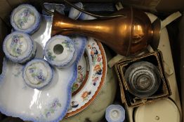 A quantity of miscellaneous ceramics, glass, metalware, etc.