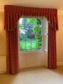 A pair of curtains, possibly Sanderson. 201 cm wide x 255 cm high.