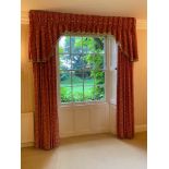 A pair of curtains, possibly Sanderson. 201 cm wide x 255 cm high.