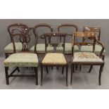 A quantity of various 19th century chairs