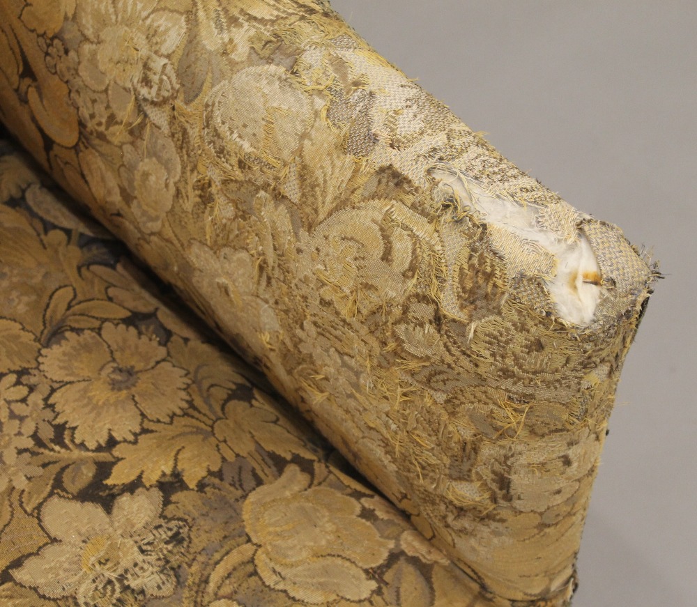 A 19th century upholstered wing back armchair. 73 cm wide. - Image 4 of 8