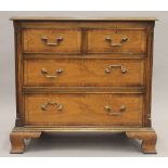 A modern George III style mahogany chest of drawers. 80 cm wide.