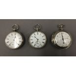A George III silver pocket watch by S Hutchinson, hallmarks for London 1795,