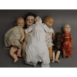 A collection of vintage dolls