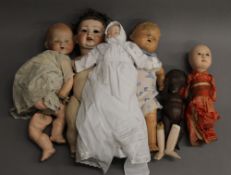 A collection of vintage dolls