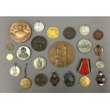 A quantity of various medallions