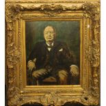 TOM M SPENCER (20th century) British, Portrait of Winston Churchill,