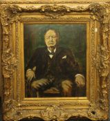 TOM M SPENCER (20th century) British, Portrait of Winston Churchill,