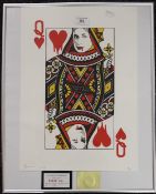 Death NYC, Queen of Hearts, print, signed, framed and glazed. 32 x 44.5 cm.