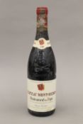 A single bottle of Chateau Mont-Redon Chateauneuf-du-Pape 1998. 30 cm high.