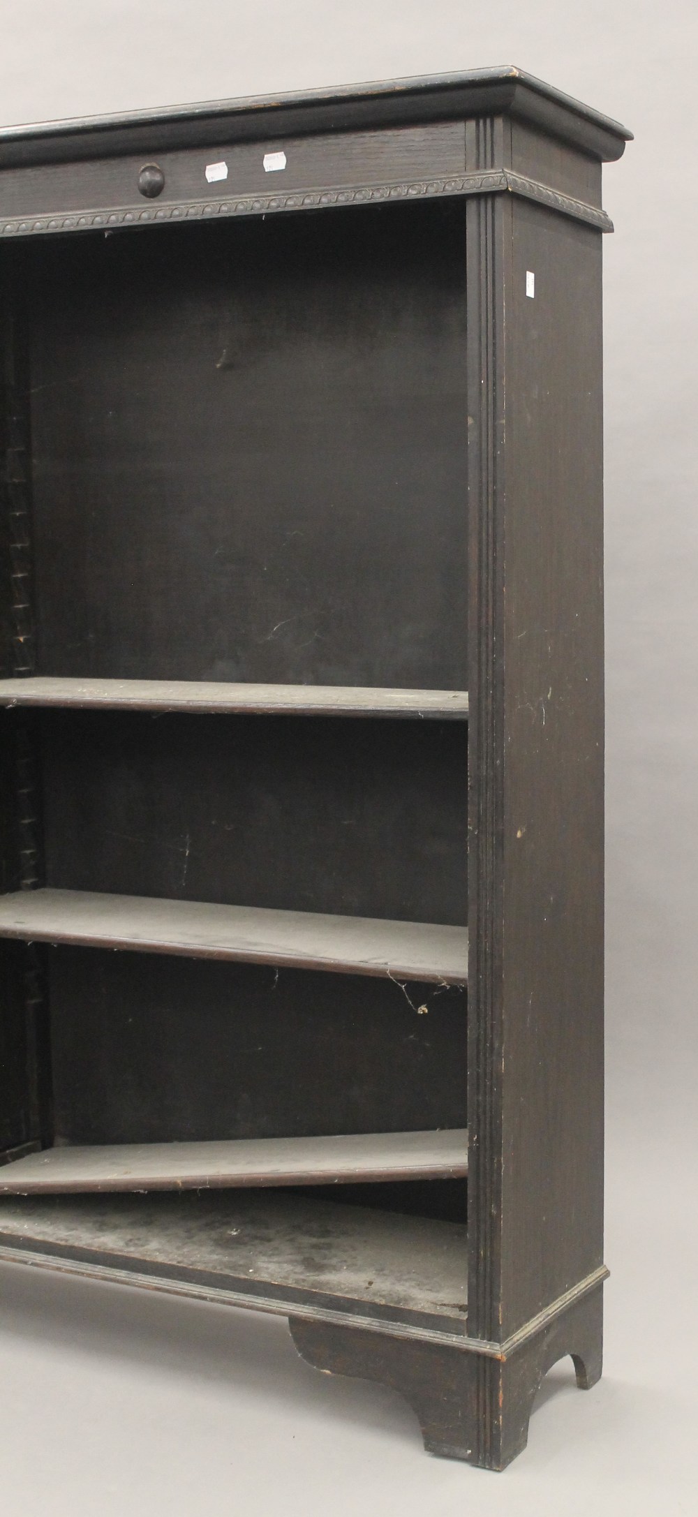 A 1920s oak open bookcase. 162 cm wide. - Image 4 of 4