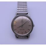 An Omega Seamaster gentleman's wristwatch. 3.5 cm wide.