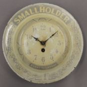 The Smallholder tin clock. 23.5 cm diameter.