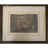 A 19th century Fores's coloured coaching engraving, The Olden Time,